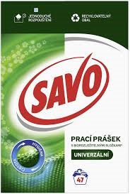 Savo 65dávek/4.55kg prášek bez chl.UNI | Prací prostředky - Prací prášky